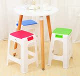 时尚加厚型塑料凳子方凳板凳折叠凳餐桌整装现代中式成人矮凳