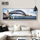 悉尼大桥横幅城市风景装饰画现代都市单幅客厅卧室挂画办公室壁画