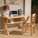 全实木电脑桌 简约书桌 学习桌 写字书桌子 书桌办公桌 榉木书桌