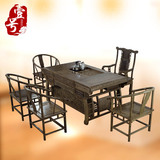 中式仿古红木家具非洲鸡翅木茶桌椅组合茶艺桌会客桌实木茶台茶几