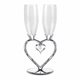 欧式心形婚礼对杯红酒杯创意高脚杯香槟杯交杯酒结婚礼品特价