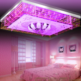 LED客厅吸顶灯具长方形新款水晶灯饰主卧室大灯大气温馨简约现代