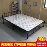 折叠床单人午睡床双人午休床1.2 1.5米家用简易床隐形床成人铁床