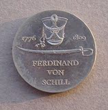 东德1976年 费迪南诞辰200周年 5马克纪念币