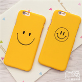 韩国经典黄色笑脸 苹果6手机壳iphone6s硬壳6plus磨砂壳5s/SE简约