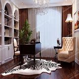 异形虎皮地毯欧式现代简约时尚黑白客厅茶几书房卧室床边钢琴地毯