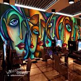 3D立体人物油画艺术大型背景墙餐厅Ktv壁画教室卧室墙纸酒吧壁纸