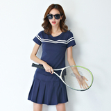 夏羽毛球服女士运动套裙韩版可爱学生休闲装网球服