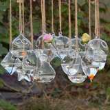悬挂玻璃花瓶创意玻璃吊瓶透明玻璃瓶绿萝铜钱草植物挂瓶水培花盆
