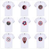2014新款短袖男女T复仇者联盟美国队长2t恤超级英雄盾牌20款 现货