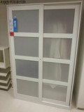 宜家代购IKEA 克维纳 双滑门衣柜 大衣橱 白色 卧室衣物储物柜