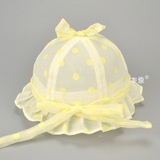 婴儿帽子春夏季女宝宝遮阳盆帽6-12个月春秋款儿童渔夫帽公主帽
