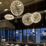 现代工业风LED圆形球形火花艺术烟花 花火吊灯创意个性餐厅客厅灯