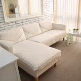 韩式田园米色双面沙发垫组合沙发巾沙发坐垫单人双扶手宜家布艺垫