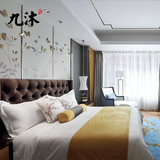 新中式实木家具样板房别墅卧室1.8米双人床现代禅意床铺厂家直销