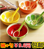 【天天特价】景德镇陶瓷 米饭汤碗可爱陶瓷碗餐具套装彩绘水果碗