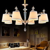美式水晶吊灯美式简约北欧宜家金古铜色灯客厅卧室餐厅欧式水晶灯