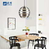led不锈钢圆球吊灯金属铝材球形吊灯个性现代简约餐厅小吊灯 单头