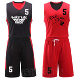 新款双面篮球服球衣组队定制乔丹篮球服比赛队服DIY印字印号