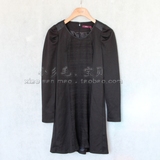 专柜正品 Roem罗燕 11年冬款黑色女士长袖连衣裙rcow14902c