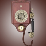挂墙电话/壁挂式电话1913实木仿古电话机 古典电话老古董