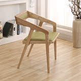 全实木餐椅牛角椅座椅扶手椅靠背椅设计师椅子chair北欧创意家具