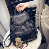 韩版PU新款双肩包女包中学生书包背包旅行包小休闲潮铆钉女士包包