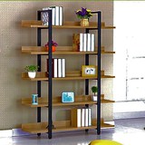 钢木书架小置物架现代简约学生简易书柜落地创意货架隔断陈列架