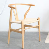 Y椅 北欧餐椅 实木扶手水曲柳简约宜家创意吃饭餐座椅 设计师椅子