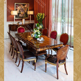 欧式实木餐桌餐椅西奥多亚历山大八人位2.2米餐桌餐厅家具