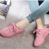 天天特价夏季韩版粉色椰子鞋女跑步鞋运动休闲平底轻便透气网面鞋