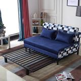 多功能布艺沙发床可拆洗可折叠伸缩单人1.2双人1.5推拉1.8米两用