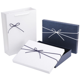 热卖蓝白礼盒  大号长方形礼品盒生日盒商务包装盒 批发 全国包邮