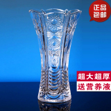 水培富贵竹花瓶水晶玻璃加厚透明特大号欧式百合插花摆件客厅35cm