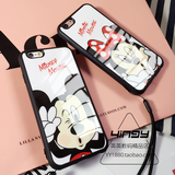 米奇米妮iphone6s手机壳硅胶苹果6plus保护套卡通5s全包软壳情侣