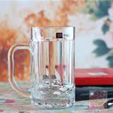 钢化玻璃杯子透明水杯 带把无盖茶杯创意饮料咖啡啤酒杯耐高温低