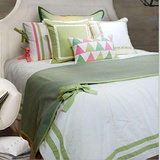 北欧小清新10套件绿色现代简约样板房间床品展厅床上用品四多件套
