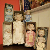 古董娃娃经典陶瓷婴孩系列-日本产带原盒每款一只孤品