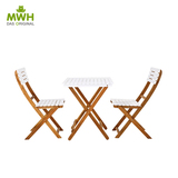 MWH曼好家折叠桌椅套餐组合 木制桌椅-塞普三件套新品搭配