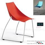 北欧休闲椅洽谈桌椅餐椅简约时尚塑料椅创意铁脚咖啡厅椅工程椅子