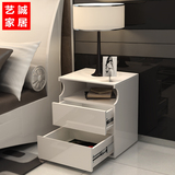 定制现代简约时尚烤漆斗鹞式柜 卧室创意白色床头柜储物柜置物柜