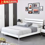 板式床现代简约卧室家具1.5 米单人床1.8米双人床板式大床可定制