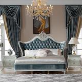 欧式新古典实木婚床 美式橡木双人床后现代简约布艺床 法式公主床