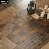 12MM强化复合木地板仿古做旧复古仿实木地板咖啡厅服装店地暖地热
