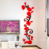 蔷薇花3D亚克力立体墙贴客厅卧室玄关沙发走廊家居装饰背景墙包邮
