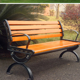 欧式广场园林椅公园椅休闲长椅塑木铸铁铸铝防腐木实木靠背椅户外