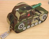韩版收纳袋男孩创意大容量帆布汽车 坦克 铅笔盒密码锁笔袋包邮