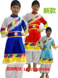 儿童藏族舞蹈演出服饰少数民族藏族服装男童藏族舞台表演服装新款