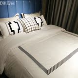 迪卡伊  新古典纯棉样板间床品多件套男孩儿童样板房床上用品套件