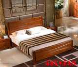 实木橡木床1.2米 1.5米  1.8米中式成人 单人 儿童实木木头床